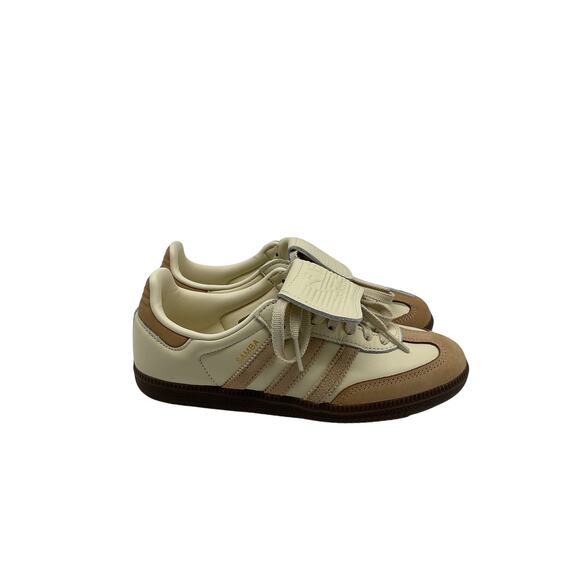 Adidas 'Samba' Cream Rubber Lt Nubuck And Suede-Trimmed Leather Sneakers Size - Picture 1 of 4